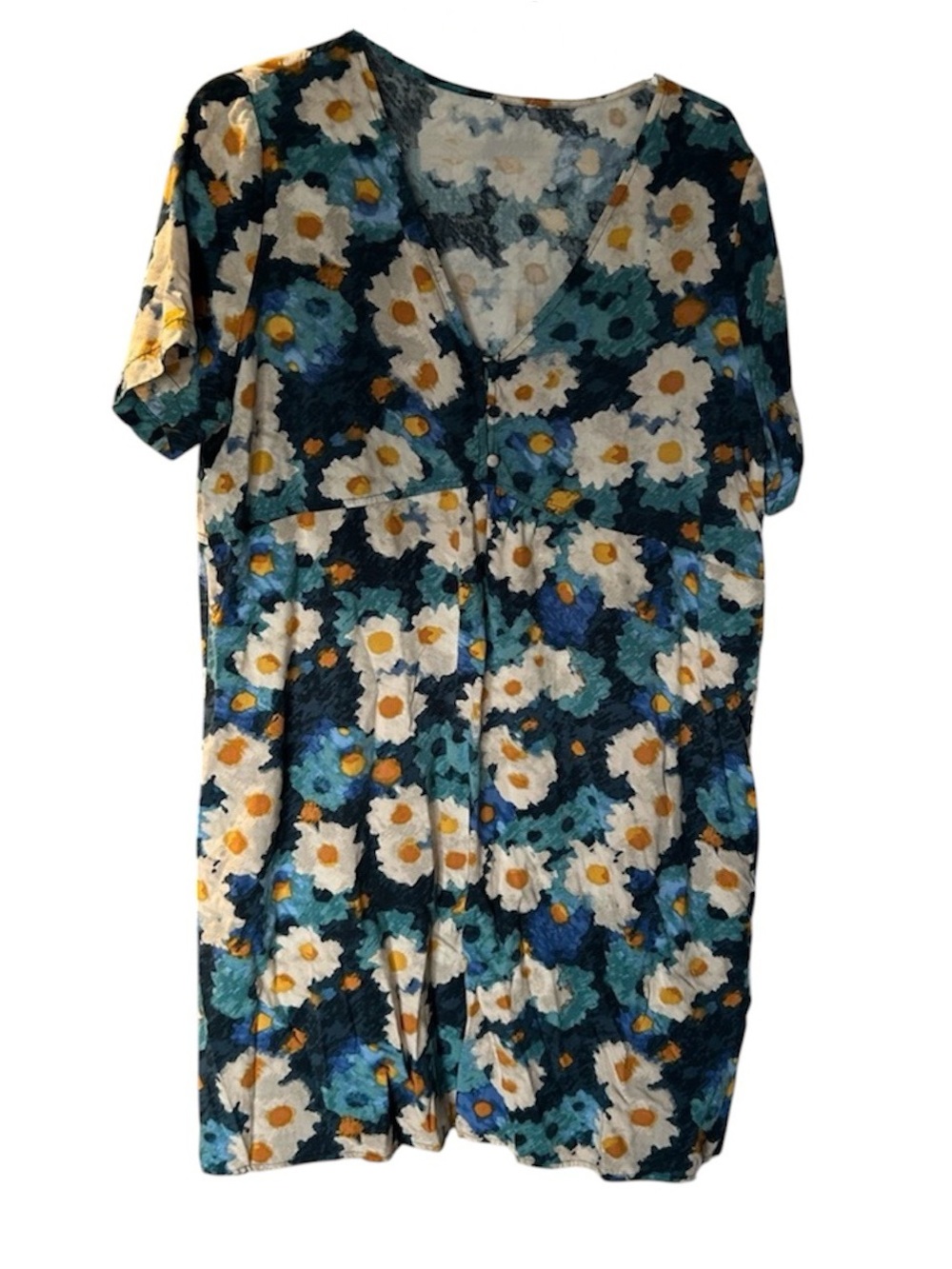 Floral Summer Dress in Watercolor Style | Garden Day Dress | Reitmans | Size L